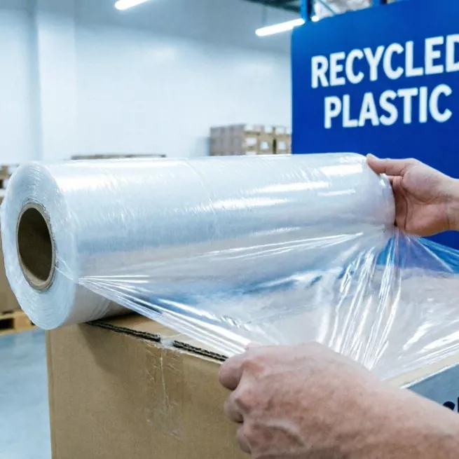 Película plástica estirable reciclada